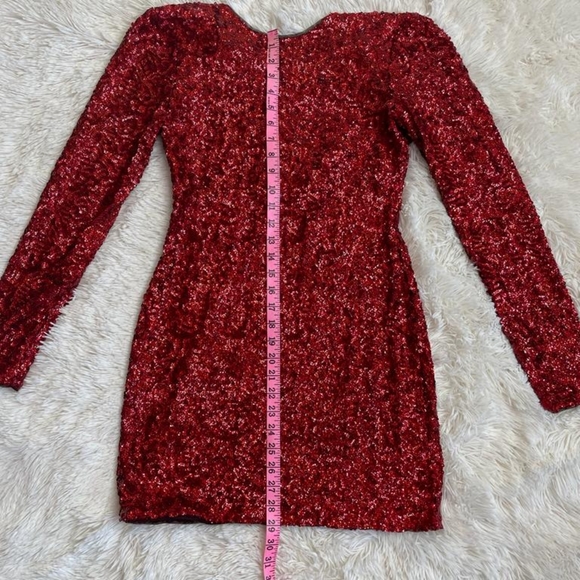 Kimchi Blue Red Sequence Mini Dress - Picture 4 of 6